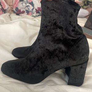 velvet booties